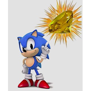 Esmeralda do Caos Sonic - Amarela em Oferta na Shopee