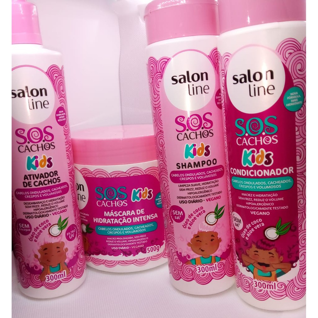 Kit Completo Salon Line S O S Cachos Kids Shopee Brasil