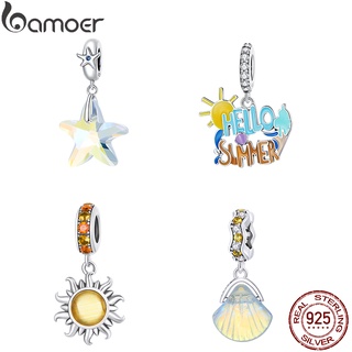 Bamoer 925 Prata Hello Summer Pendant Acessórios Para Pulseiras E Colares DIY