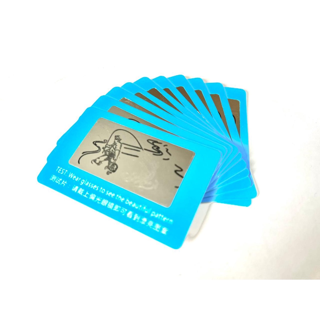 Cartão Teste Para Determinar Lente De Óculos Polarizado