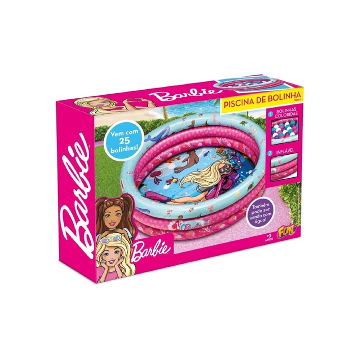 Piscina De Bolinhas Da Barbie C/ 25 Bolinhas F00003 - Fun