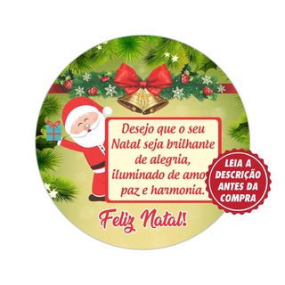 100 Adesivos Feliz Natal Tamanho 4x4 cm Etiquetas Natalinas com Papai Noel  | Shopee Brasil