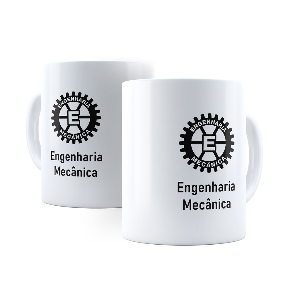 Caneca Mecânica - Xícara Personalizada 325ML Porcelana Cerâmica 100% AAA Engenharia Caneca Profissao Cozinha Decoração Presente Profissoes