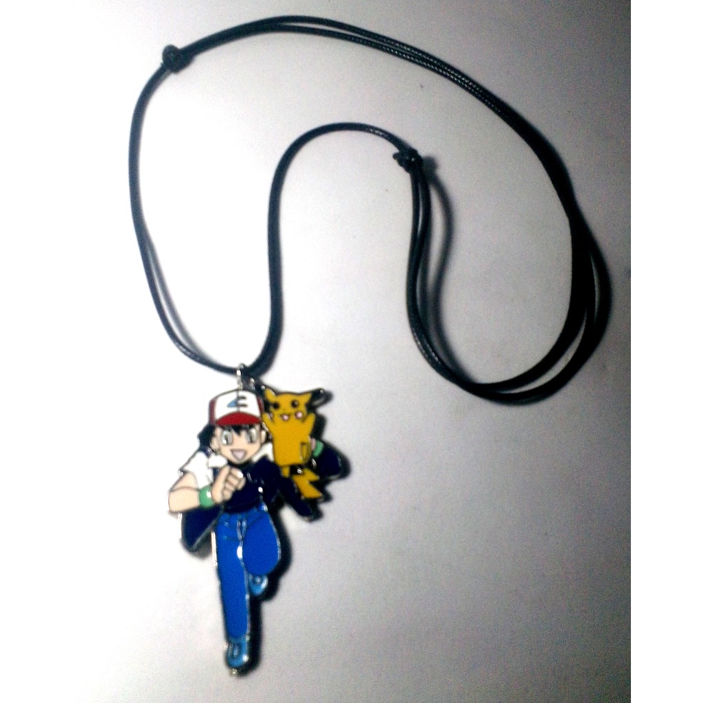 Colar Anime Pokemon Ash 's Pikachu Metal Cordão Ajustável | Shopee Brasil