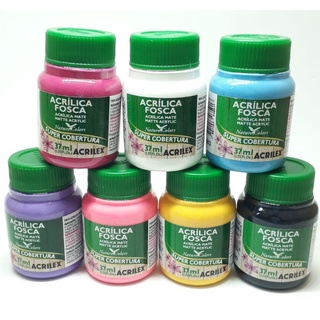 10 Tinta Acrílica Fosca Acrilex 37 ml