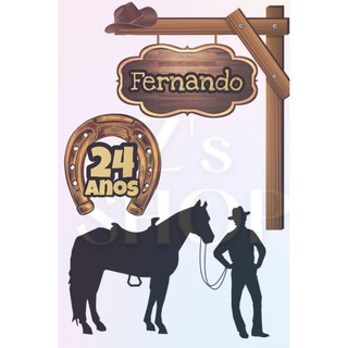Topo De Bolo Personalizado Cavalo Shopee Brasil