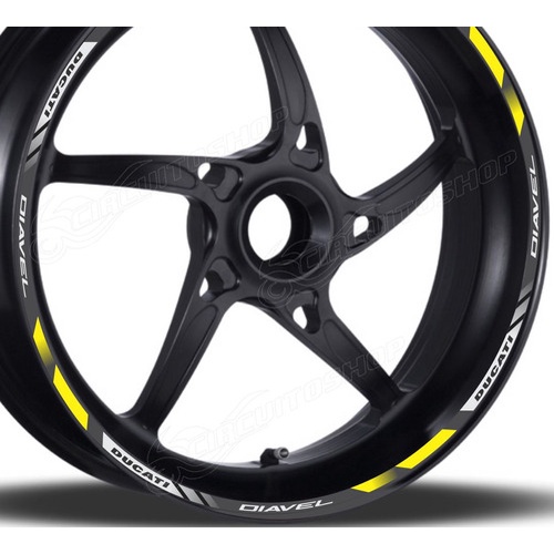Friso Adesivo Refletivo D10 Roda Moto Ducati Diavel