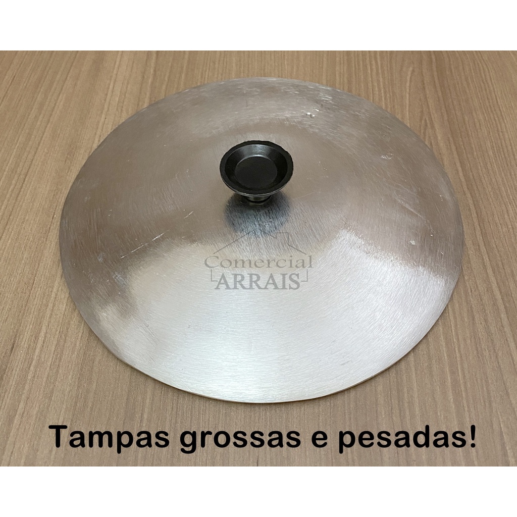 Jogo De Panelas Alumínio Batido Fundido 5 Peças 16 Ao 24