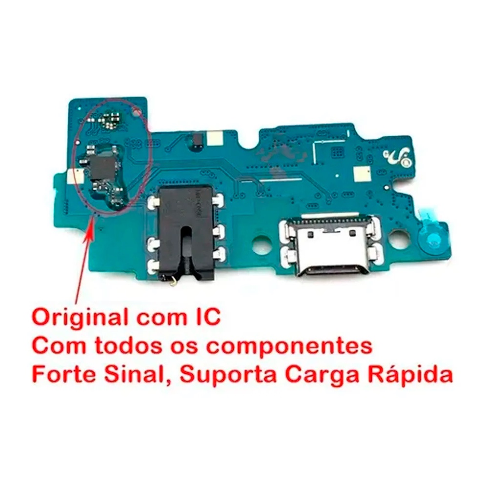Flex Dock Placa Conector Carga P2 Microfone Samsung A20 A205