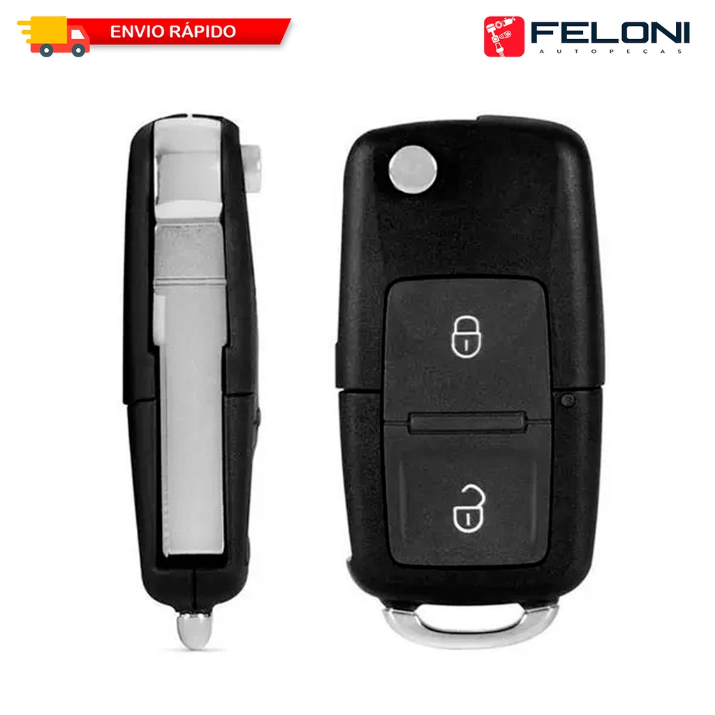 Capa Chave Canivete Oca 2 botões Vw Saveiro G5 Golf Raktas