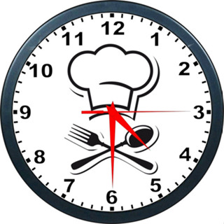 Relógio De Parede Cozinheiro Culinaria - Chef Gourmet- 24cm em Oferta na Shopee