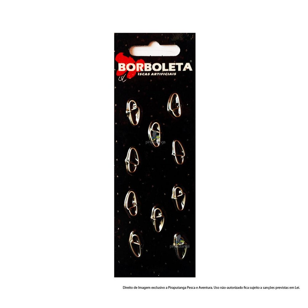 Snap Borboleta Engate Rápido Aço Inox 10p - Ideal Isca Artificial