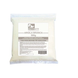 Argila Branca 500g - Dermare em Oferta na Shopee