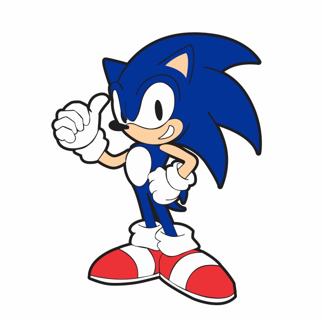 Adesivo em Recorte Eletrônico Sonic The Hedgehog 15cm X 11cm Gamer geek de Carro Parabrisa Porta
