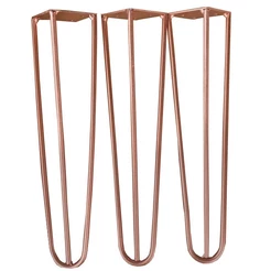 3 Pés Para Móveis 30cm Pés De Ferro Bronze Rosê Gold Rack Puff Mesinha Banco