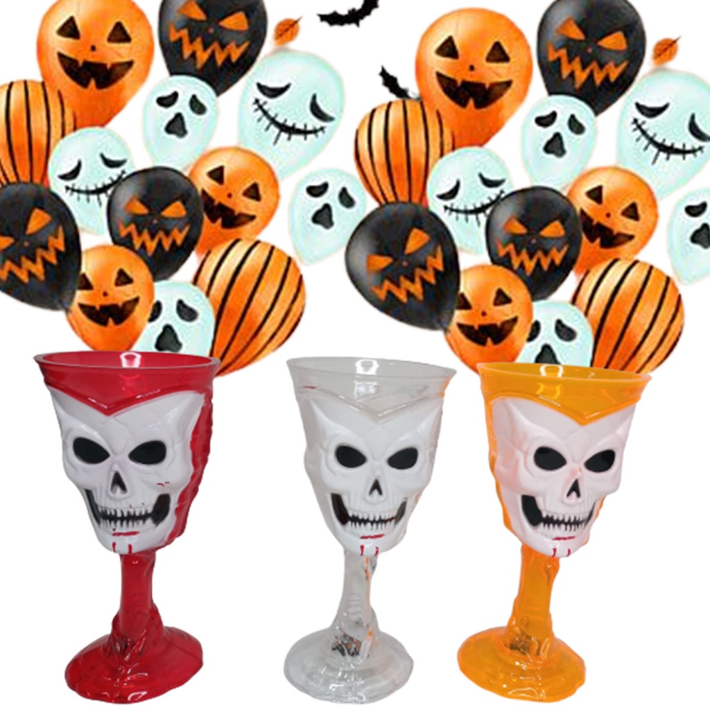 Taça de Caveira Halloween