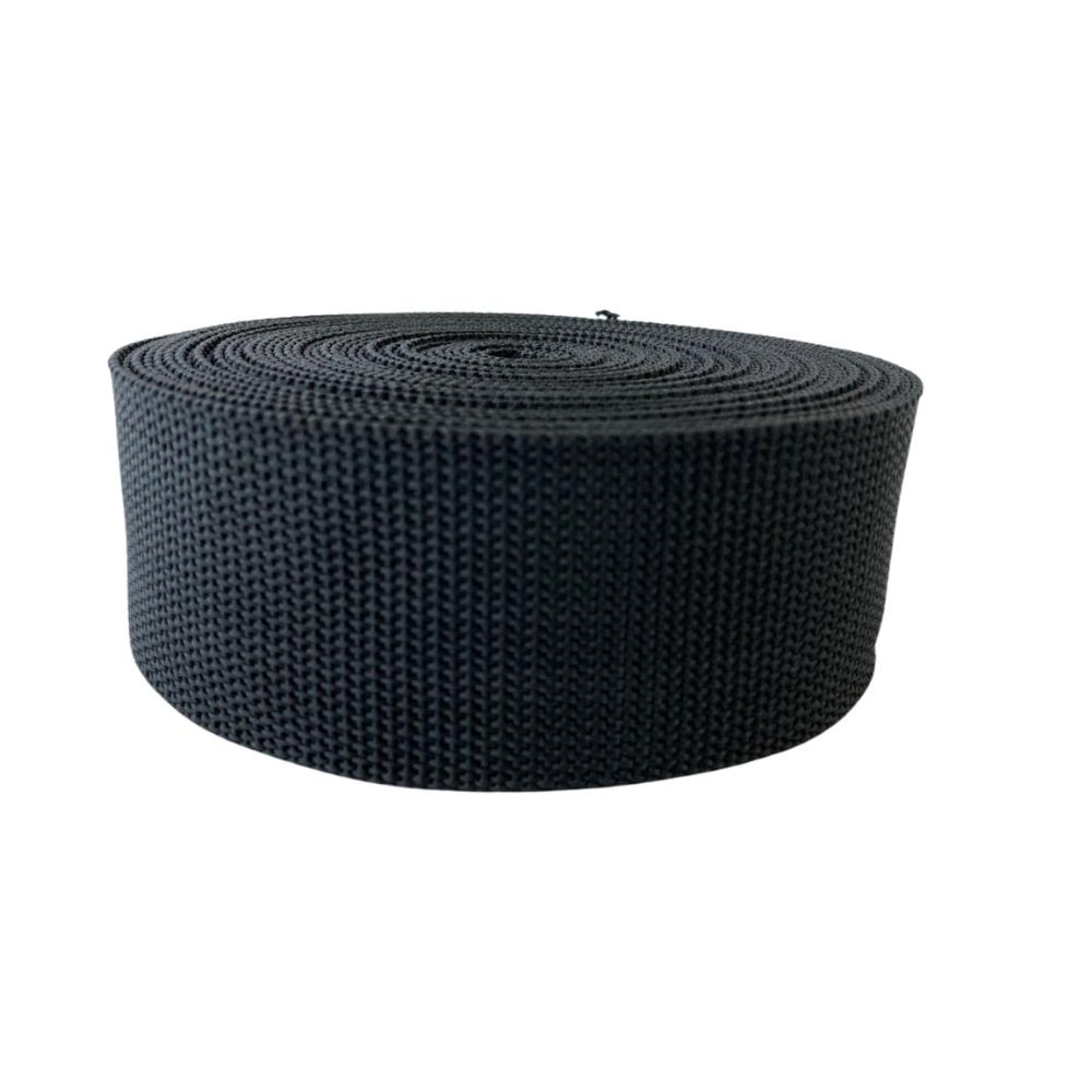 10m Fita CA 50mm 5cm Preta Cadarço Alça Bolsas Mochilas Costura