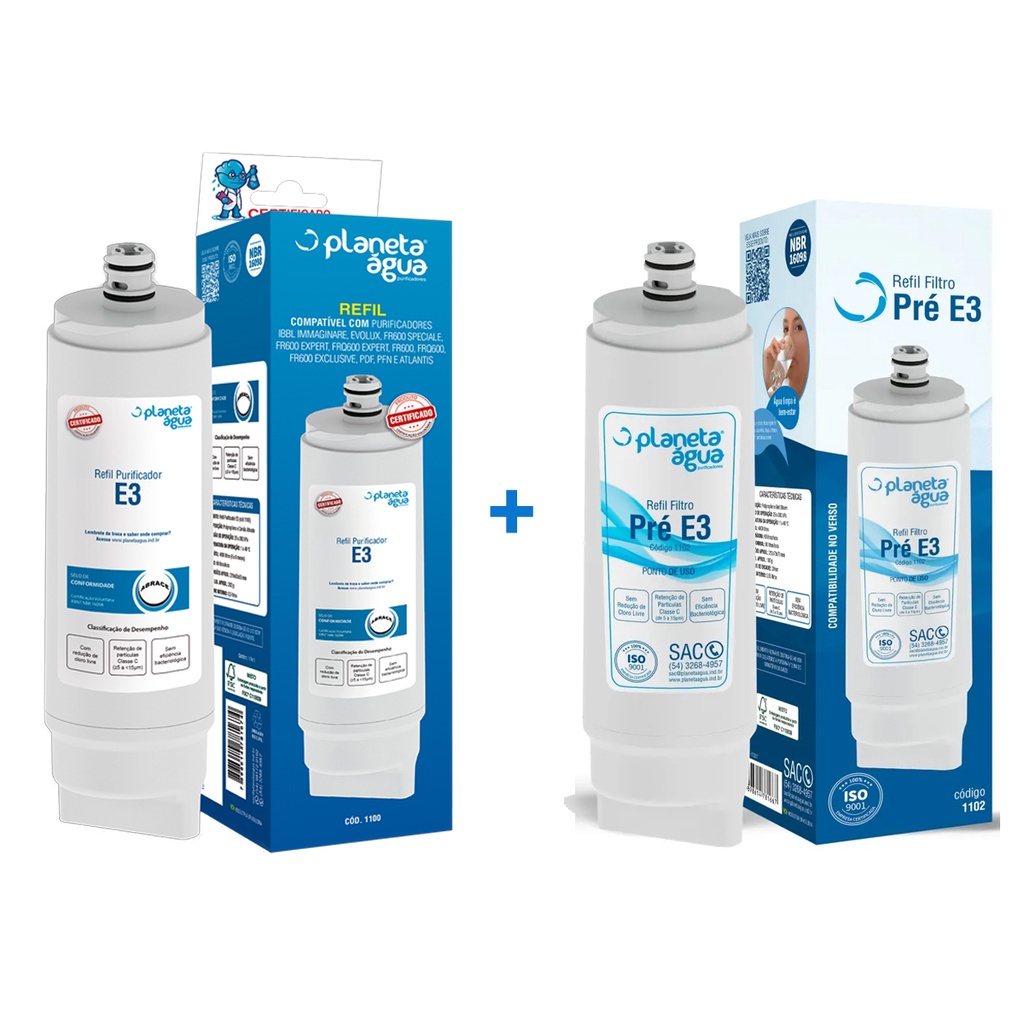 Refil P/ Ibbl Evolux FR600 FRQ600 PFN Atlanti + Pre filtro