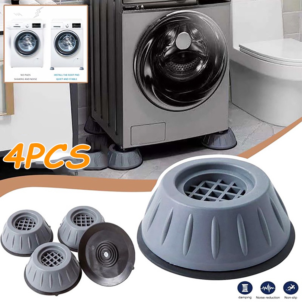 Kit com 4 Pé Máquina Lavar Regulador Calço Anti Vibração Universal