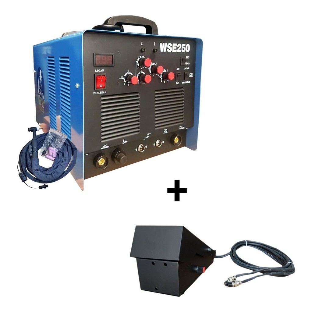 Inversora De Solda Tig Wse250 + Pedal Tig Wse Wwsoldas