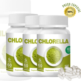 Kit 3 Chlorella 60Cápsulas 500mg Genature