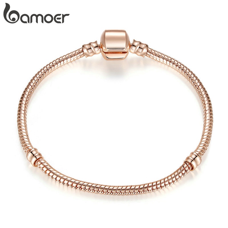 Bamoer Não Desaparecer Clássico Diy Charme Talão Pulseira De Ligação Básica Original Feminina Mulheres Presente Da Jóia Criança em Oferta na Shopee