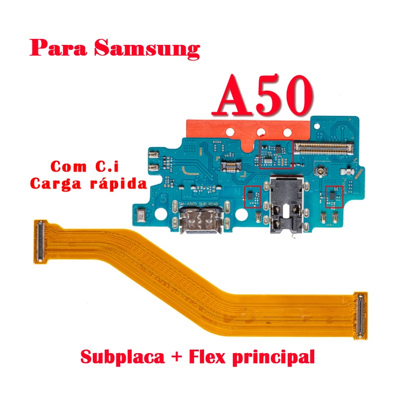 Conector Carga, Dock de Carga \ Flex de carga Para SAMSUNG Galaxy A50 (SM-A505FZBCXFE ) turbo Original