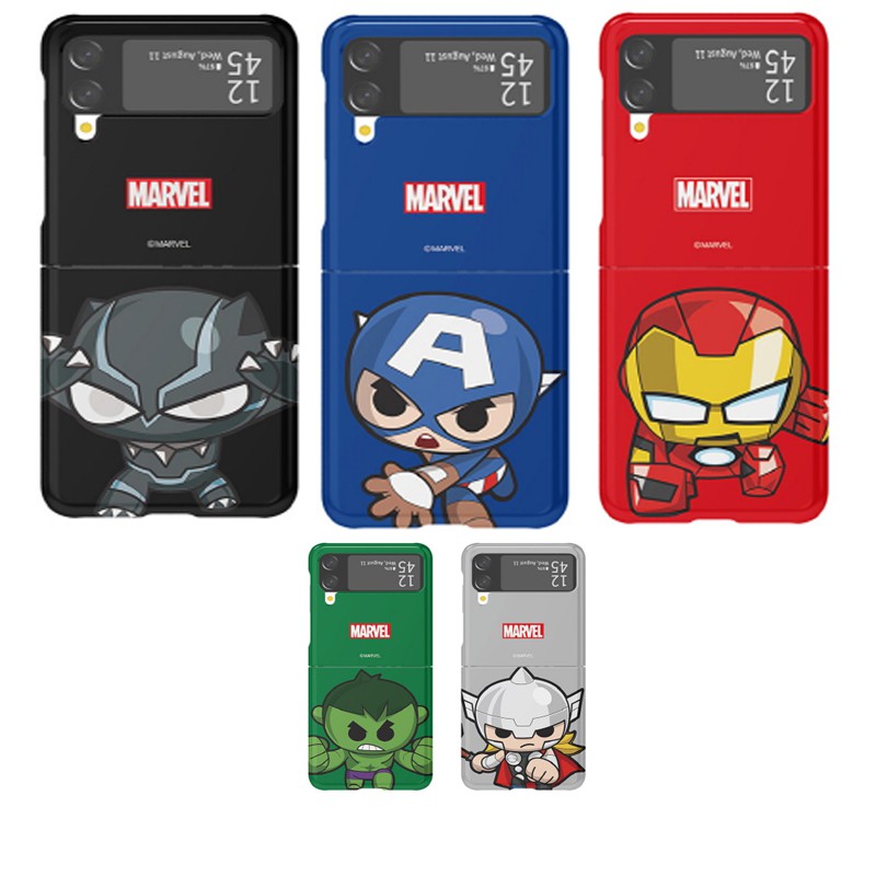 Capa De Celular Estilo Fofo Marvel Oficial Para Samsung Galaxy Z Flip 4 / Z Flip 4 5G / Z Flip 3 / Z Flip 3 5G