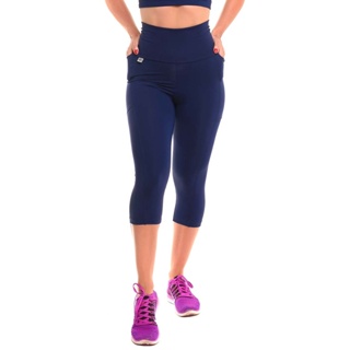 Calça Legging Corsário Run Marinho Snd Fitness em Oferta na Shopee