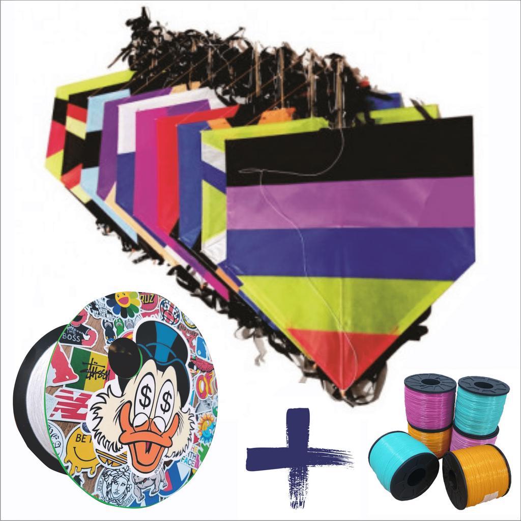 Kit de Pipa com Rabiola, Carretilha e Linha