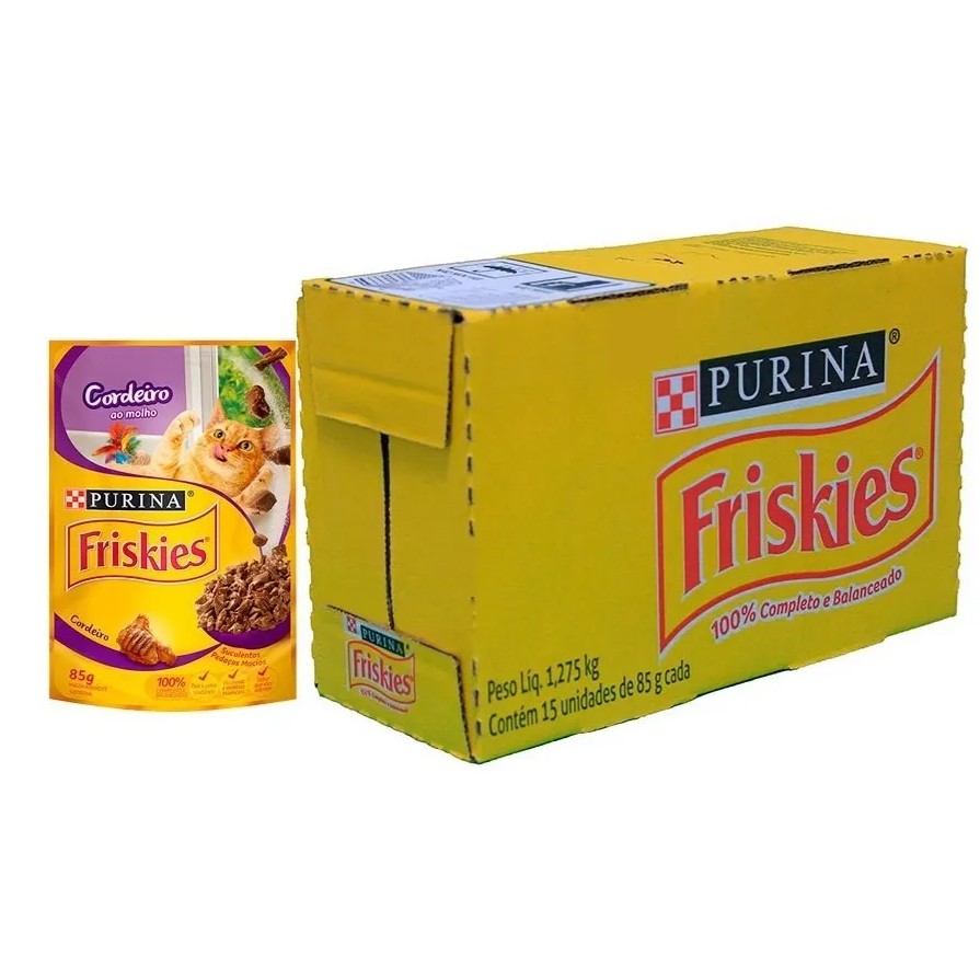 Sachê Friskies  85g caixa fechada com 15 Unidades de sache super saudável original caixa lacrada