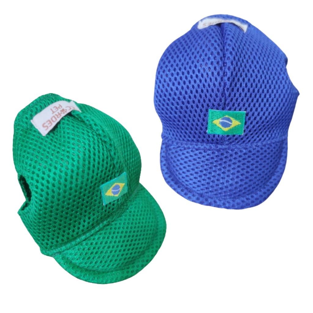Boné pet/Viseira Pet Brasil copa - Boné Cachorro/Gato em Oferta na Shopee