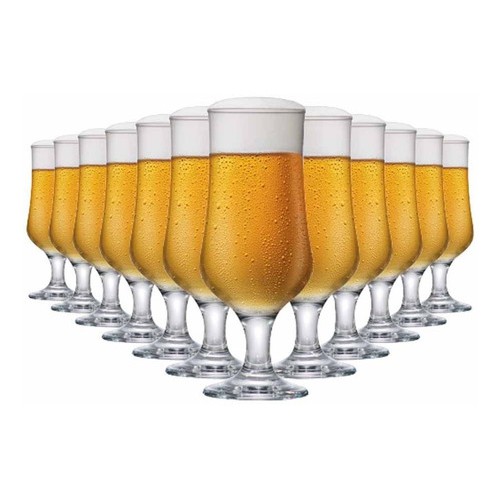 Jogo de Taças de Vidro Barcelona G Para Cerveja 370ml 12 Peças Ruvolo em Oferta na Shopee