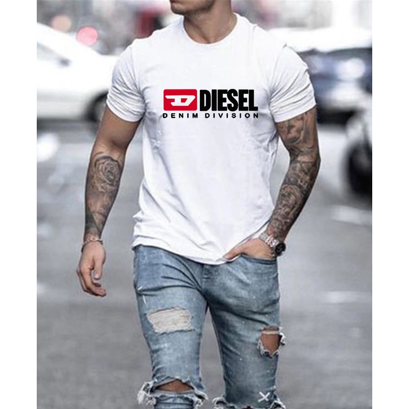 Camiseta Masculina Diesel Marca famosa Casual Ostentação