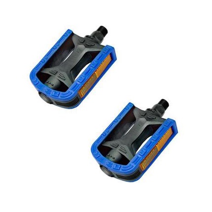 Pedal Mtb 9/16 Export Bicolor Preto e azul Oferta em Oferta na Shopee
