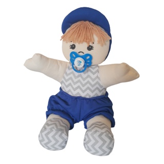 Boneco de Pano Boneca de Pano Brinquedo para Menina ou Menino Bebê de Tecido Brinquedo Artesanal