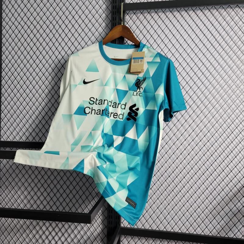 Camiseta de Time do Liverpool Azul Mosaico 2022-2023 +PREÇO PROMOCIONAL. | Shopee Brasil