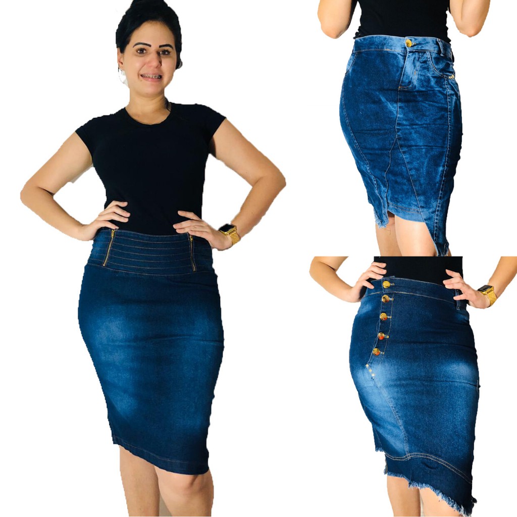 saia jeans em atacado