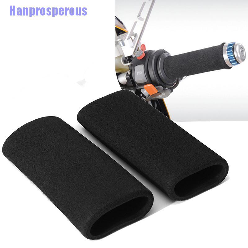 2 x Motorbike Motorcycle Slip-on Foam Anti Vibration Comfort Hand Grip Cover  Ef 