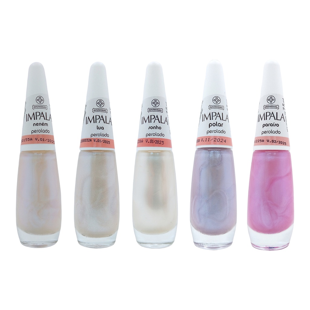 Kit Esmalte Impala Perolado 5un 7,5ml