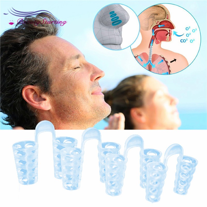 8 Pçs / Caixa Anti Snore Apnea Clipe Nasal Dispositivo De Respirar Parar Ronco Aid Equipamento De Dormir