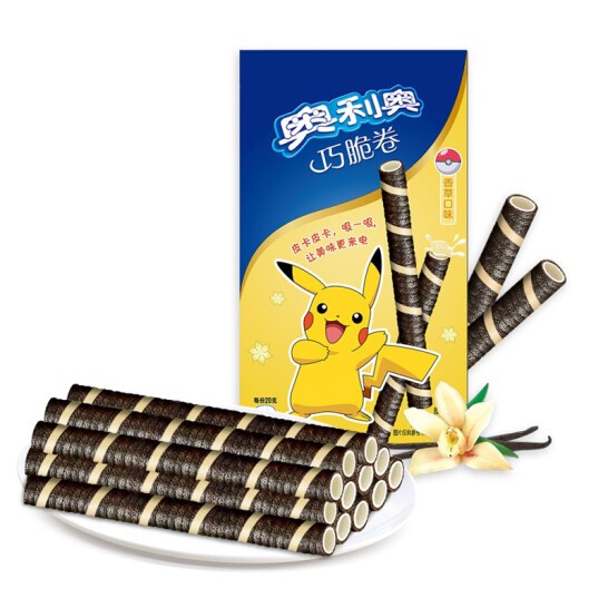 Oreo Crispy Roll Pokemon - Pikachu (Biscoito tipo Pepero sabor Baunilha ...