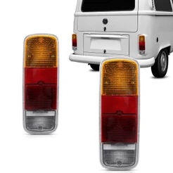 Par Lanterna Kombi Clipper 96 à 2005 2006 2007 2008 2009 2010 2011 2012 2013 Tricolor Plástico