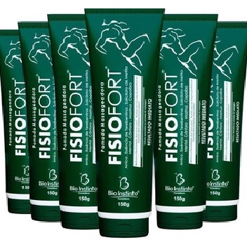 Kit 12 Pomadas Massageadora Fisiofort Verde 150g Bio Instinto - Atacado Caixa Fechada