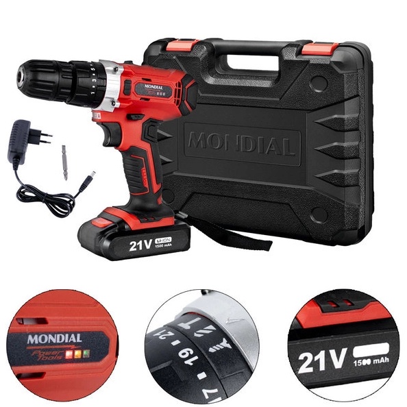 Parafusadeira furadeira 21v bivolt - Mondial