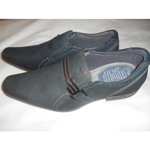 Sapato Pegada Couro 41 Nobuck Marinho 22210-07 Original