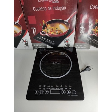 Cooktop Fogão Indução Elétrico Portátil Touch Fogão 1 Boca Rápido Potente Portátil Apoio Embutir