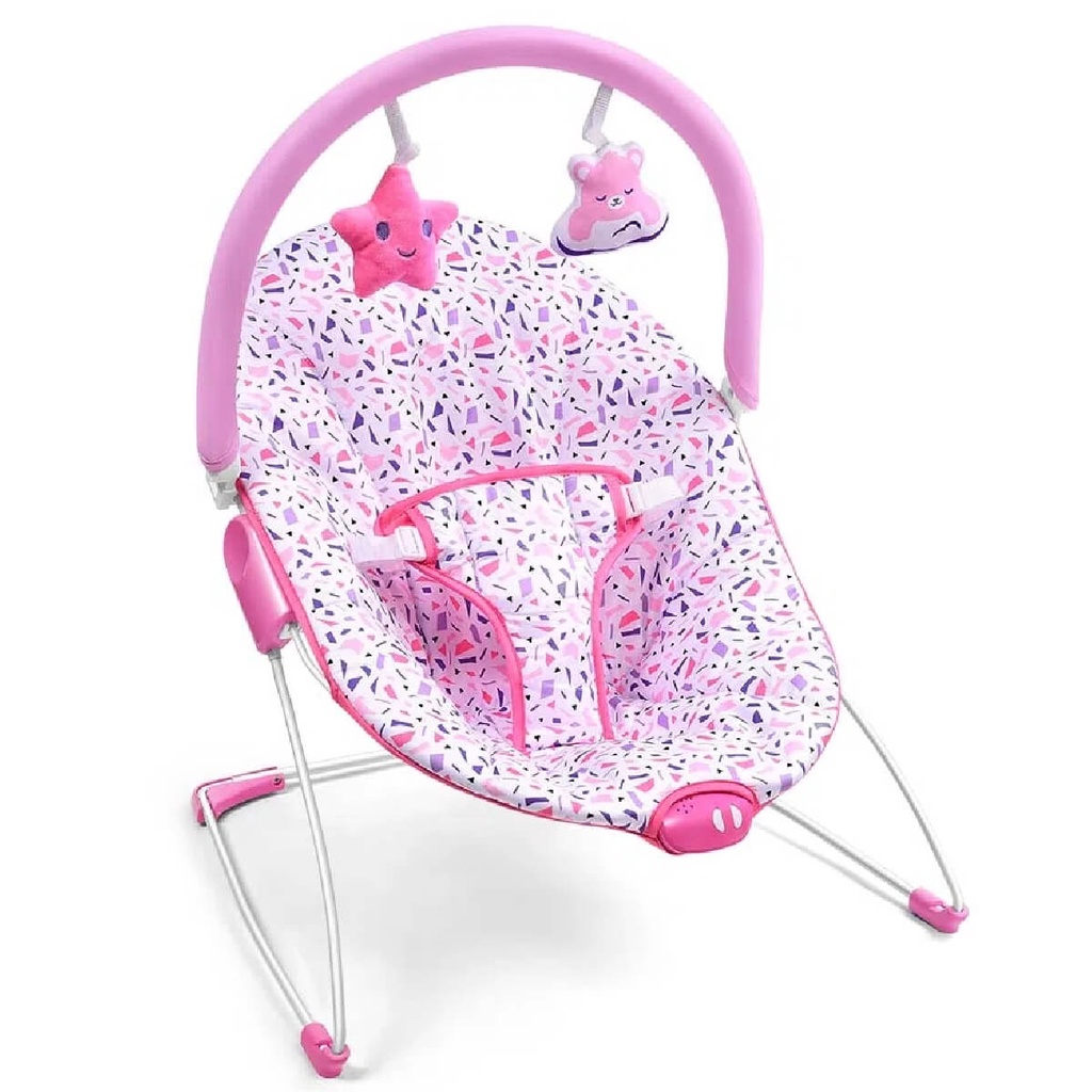 Cadeira de Descanso Nap Time Bebê 0-11kg Rosa Cinto 3 Pontos Acessórios Multikids BB291