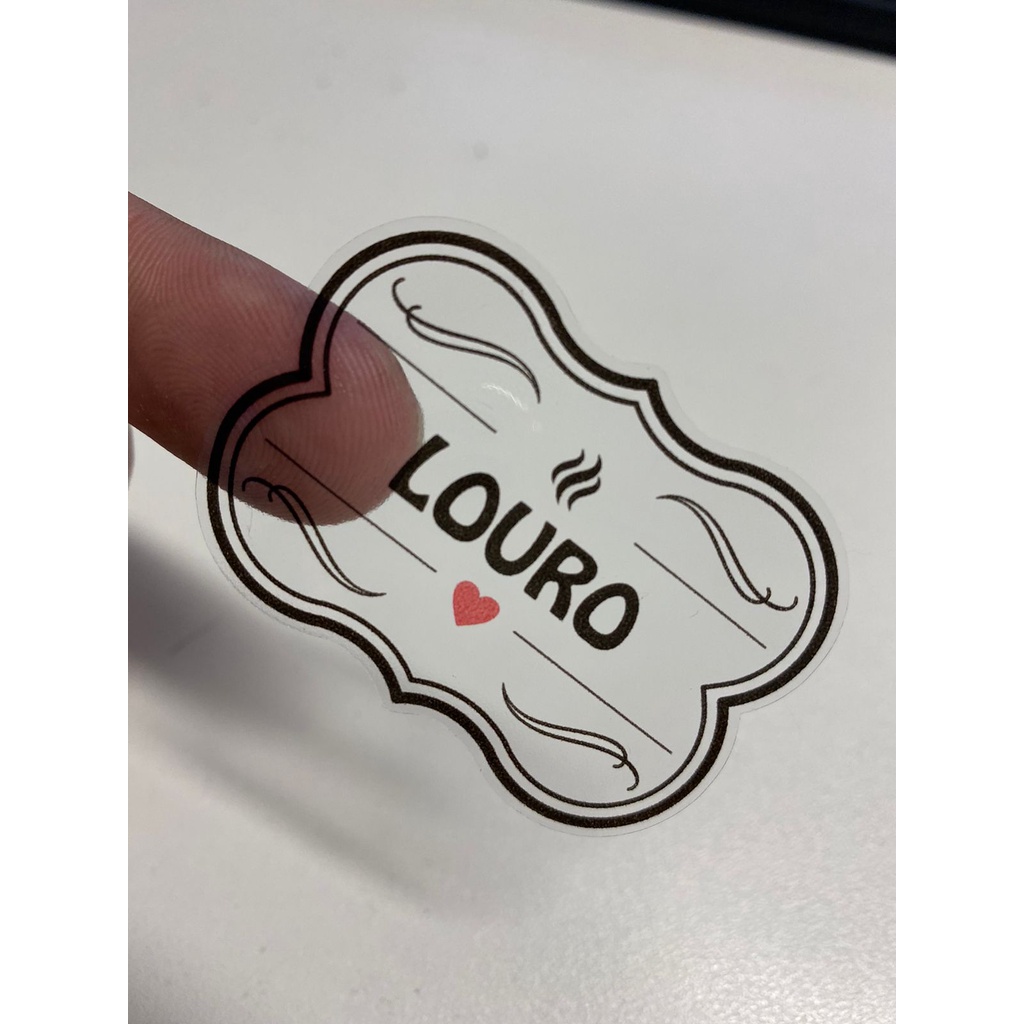 50 Adesivos no Vinil Transparente para Potes Organizadores Temperos Mantimentos 5x3,5cm
