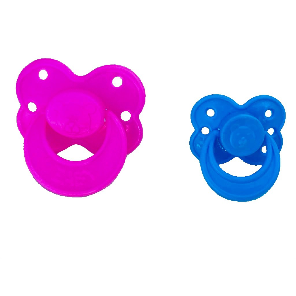 Kit Chupeta Boneca Reborn Menina 4 Rosa 4 Azul Brinquedo Plastico Infantil Bico Palito